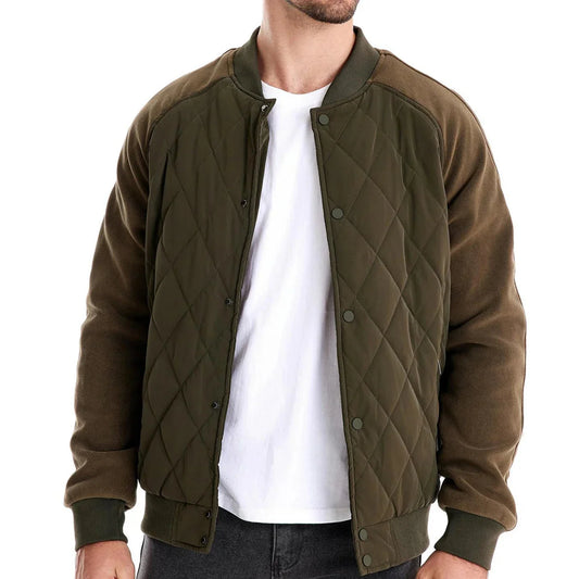 Men's Quilted Bomber Jacket | Padded & Warm