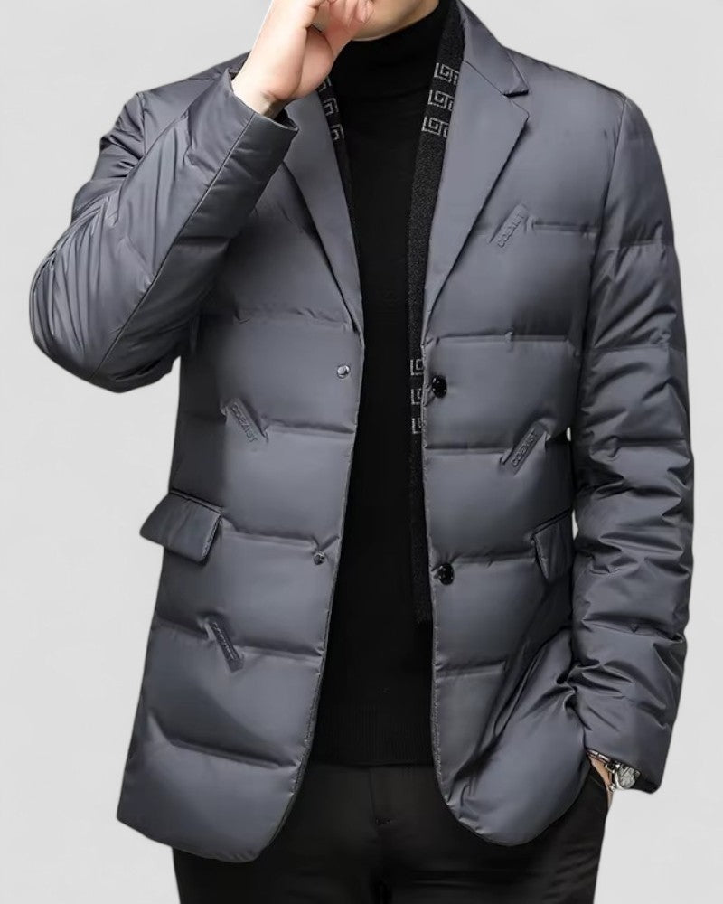 Men's Quilted Padded Jacket for Stylish Winter Wear