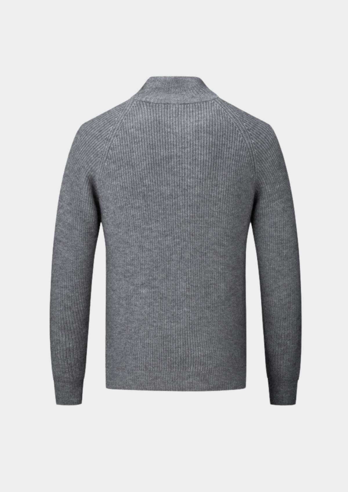 Men's Ribbed Funnel Neck Zip Cardigan for All Occasions