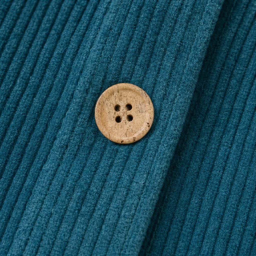 Men's Shacket | Diagonal Button & Ribbed Detail
