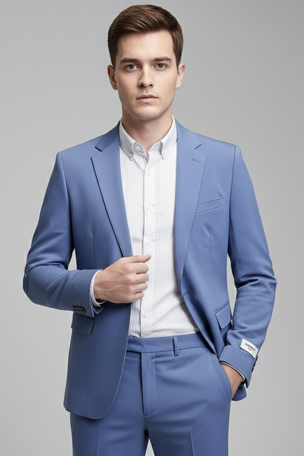 Men’s Slim Fit Business Suit - Contemporary Korean Style for Formal and Casual Events