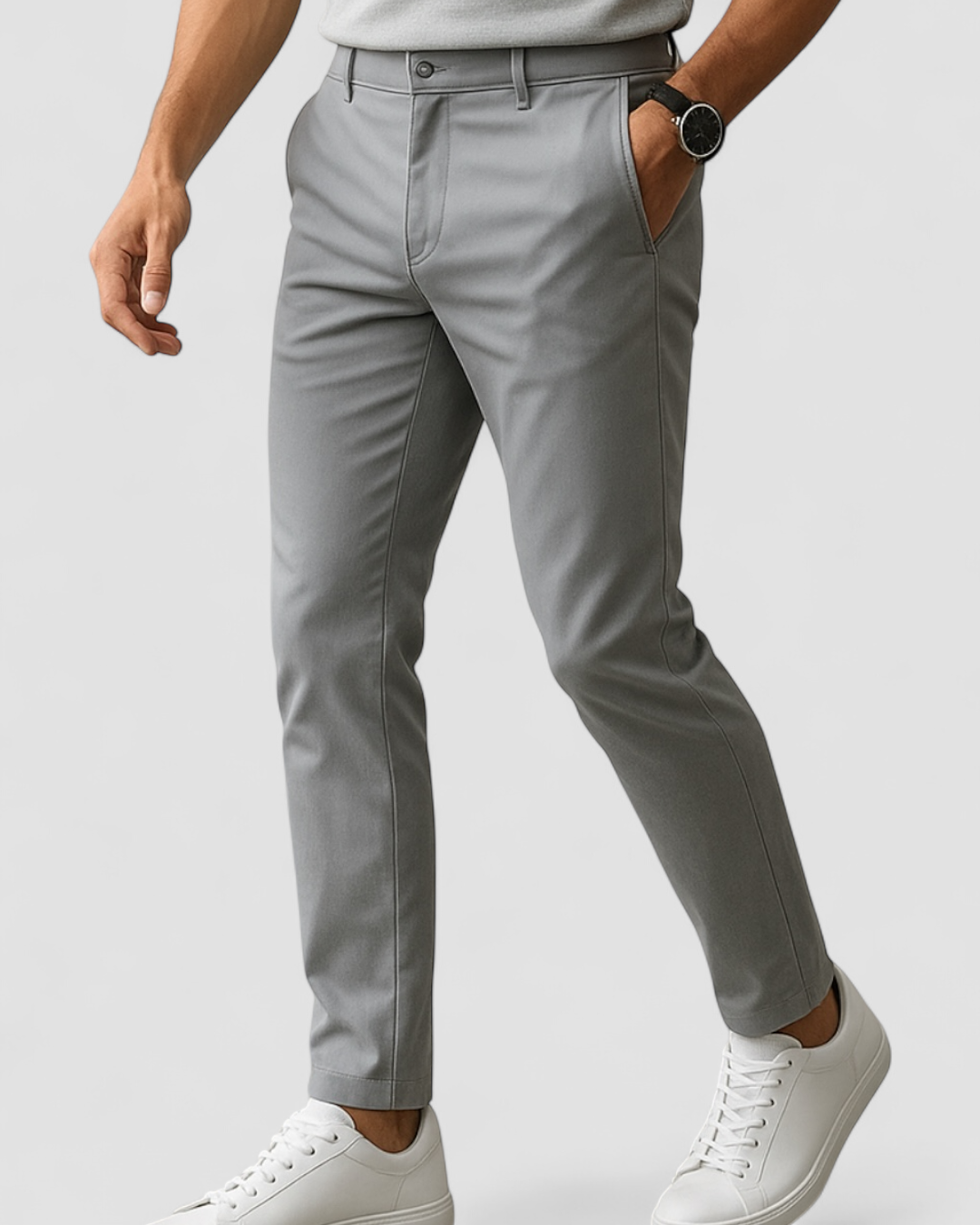 Men's Slim Fit Dress Trousers for Office and Events