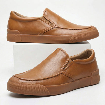 Men's Slip-On Shoes Cushioned Moc-Toe Comfort Loafers