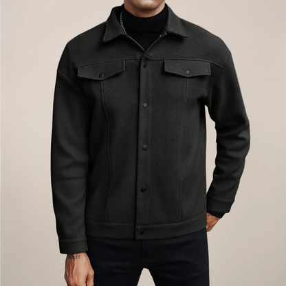 Men's Stylish Button-Up Jacket for Fall & Winter Wear