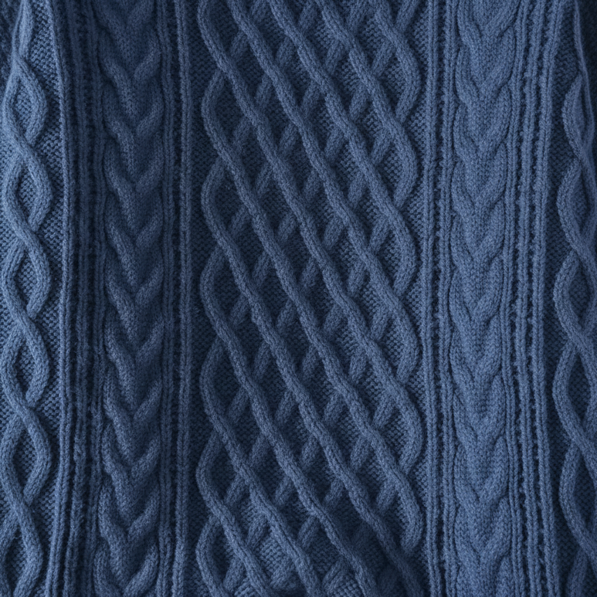Men's Sweater Ribbed Crew Neckline Diamond Lattice with Stretch Knit