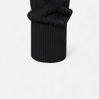 Men's Sweater Zip Up Knit Minimalist Design Stretch with Ribbed Hem
