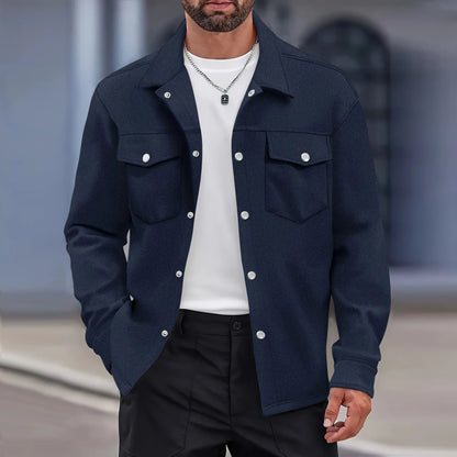 Men's Thick Jacket | Two Pockets & Long Sleeves