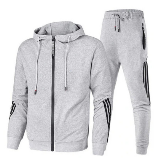 Men's Tracksuit Bottoms Set Relaxed Fit Jacket Casual with Pockets