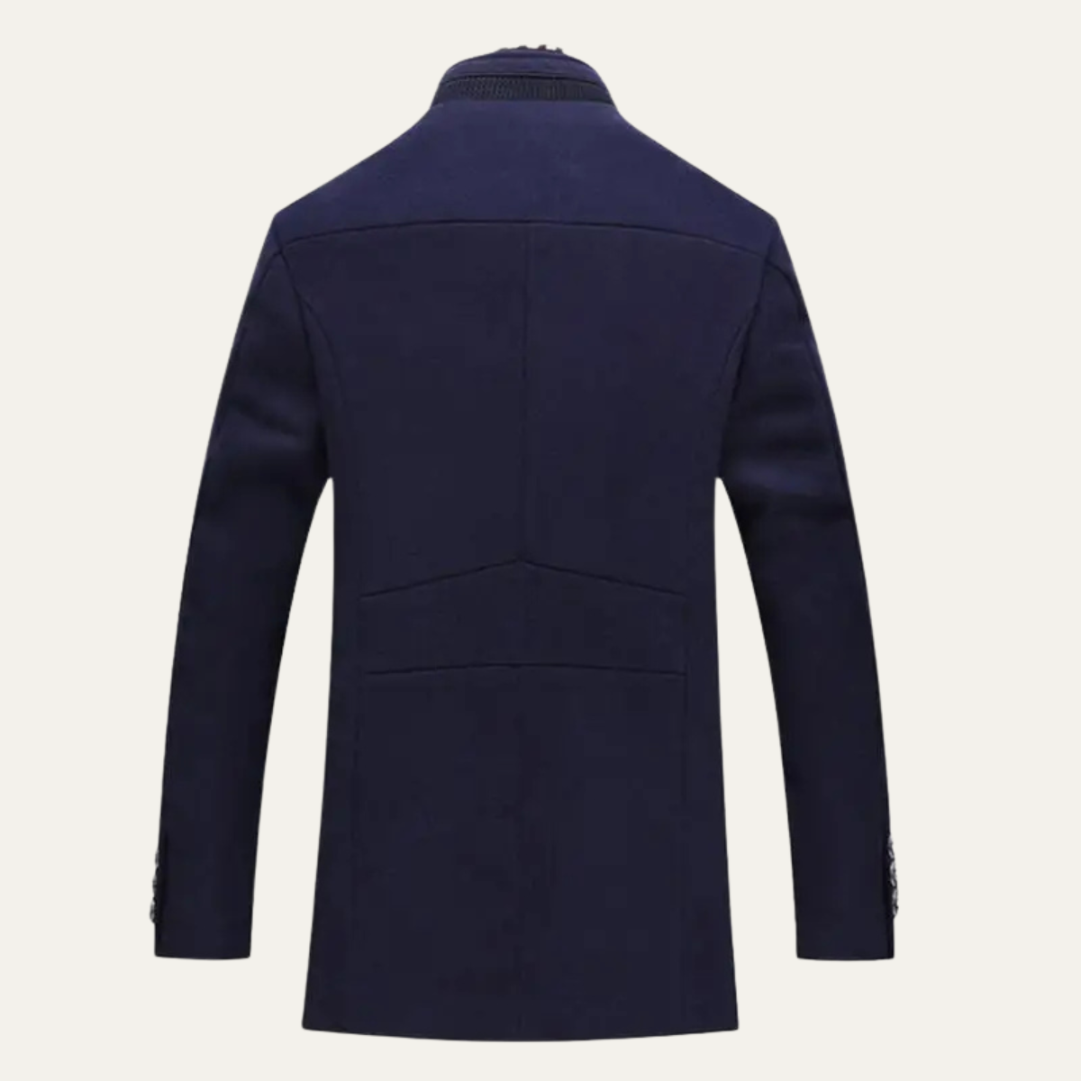 Men's Trench Coat | Stand Collar & Tailored Fit
