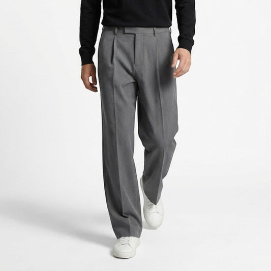 Men's Trousers Straight Leg Tailored Fit Modern Cut with Soft Texture
