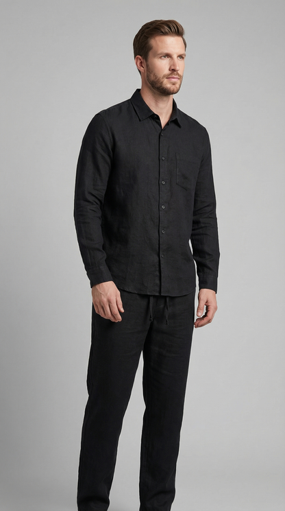 Men's Two Piece Set | Shirt & Drawstring Trousers