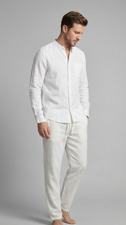 Men's Two Piece Set | Shirt & Drawstring Trousers