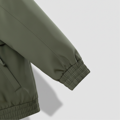 Men's Utility Jacket Rip Stop Weave Smooth Finish with Snap Closure