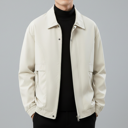 Men's Utility Jacket Rip Stop Weave Smooth Finish with Snap Closure