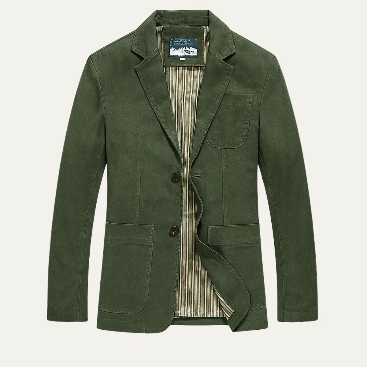 Men's Utility Jacket Slim Fit Button Front Pockets with Notch Collar