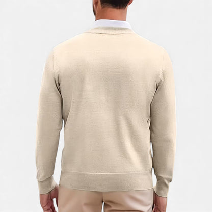 Men's V-Neck Knit Sweater | Soft & Warm