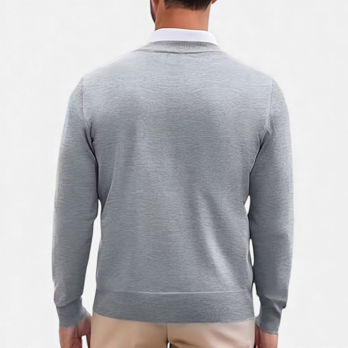 Men's V-Neck Knit Sweater | Soft & Warm