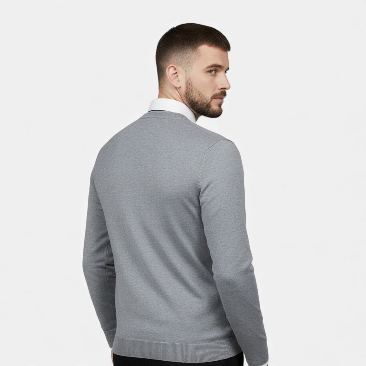 Men's V-Neck Knit Sweater | Soft & Warm