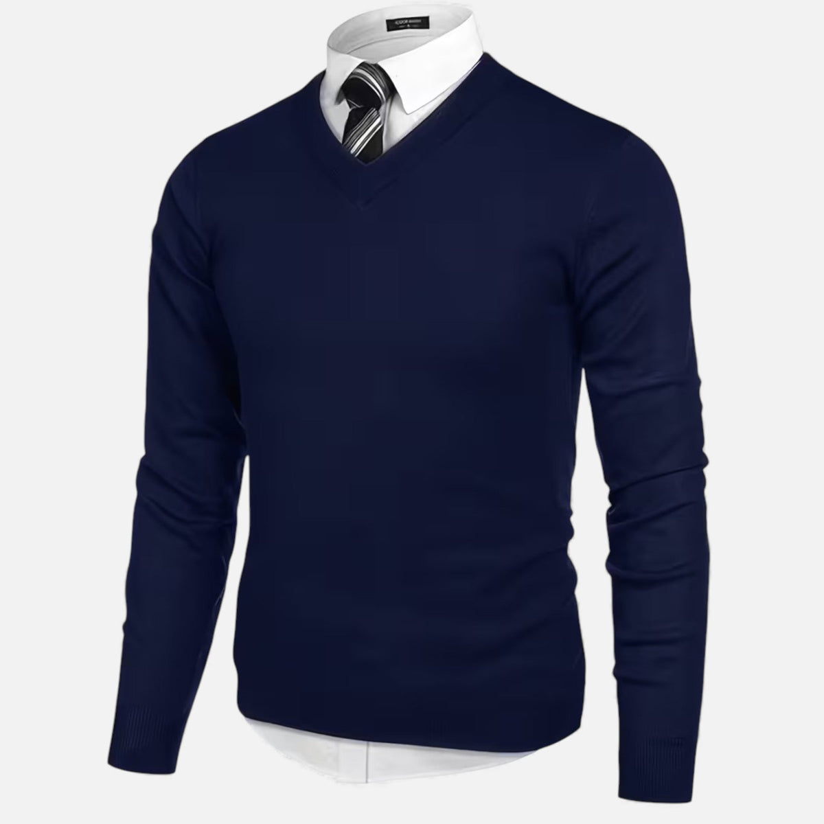 Men's V-Neck Knit Sweater | Soft & Warm
