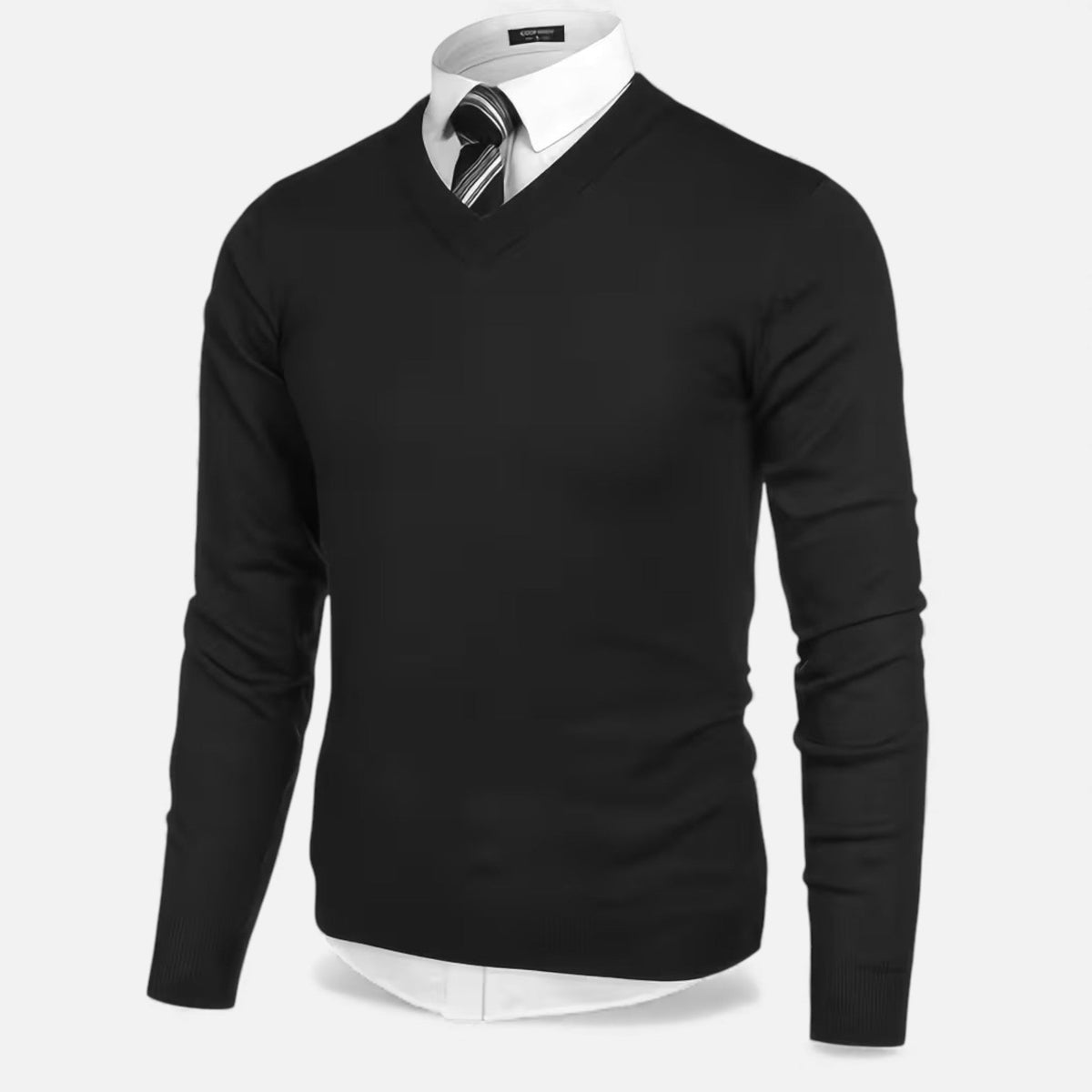 Men's V-Neck Knit Sweater | Soft & Warm