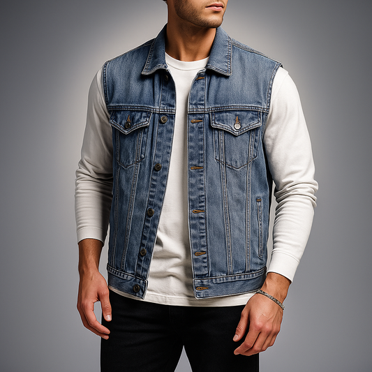 Men's Vest | Button-Up Sleeveless Style