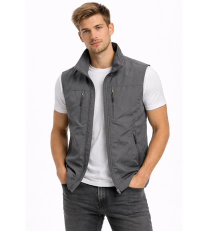 Men's Vest | Zip-Up Multi-Pocket Style