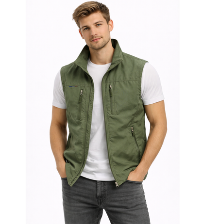 Men's Vest | Zip-Up Multi-Pocket Style