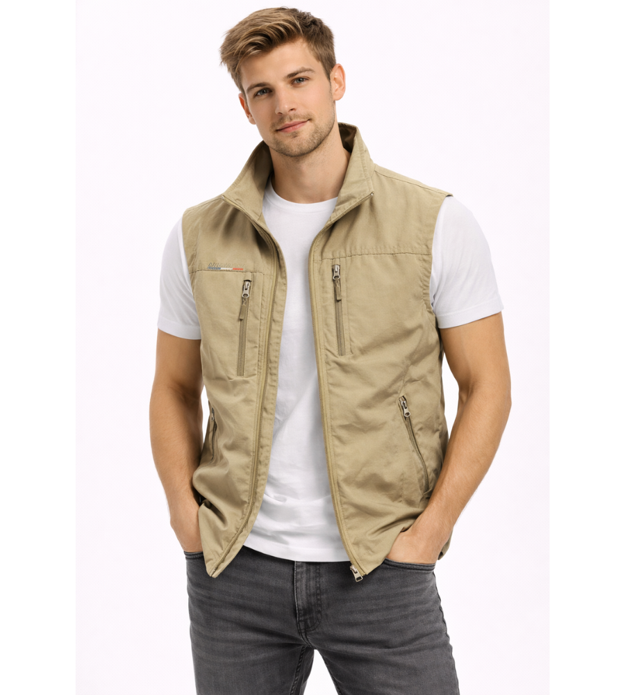Men's Vest | Zip-Up Multi-Pocket Style