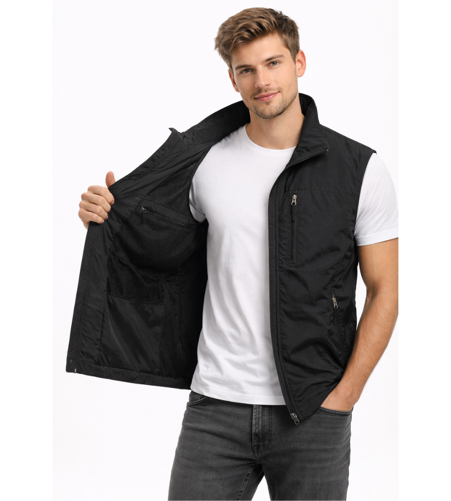 Men's Vest | Zip-Up Multi-Pocket Style
