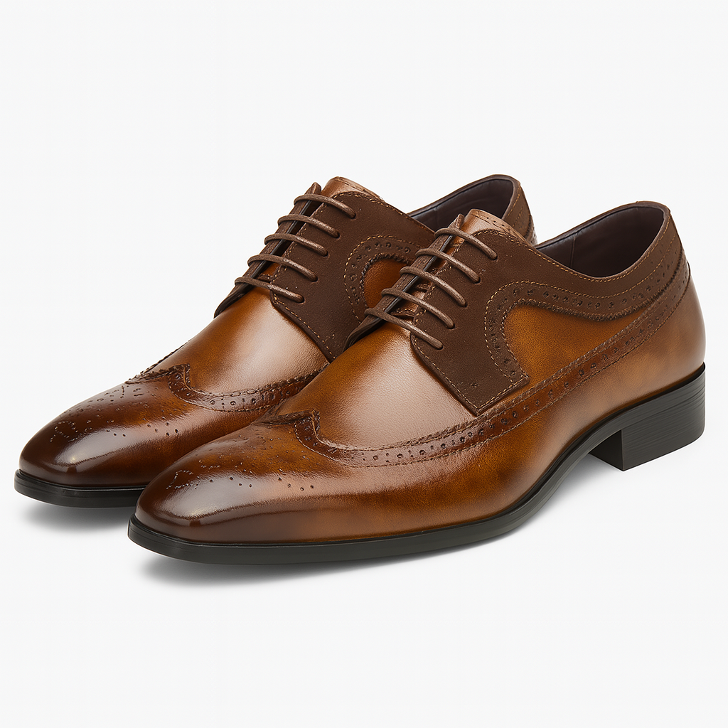 Men’s Wingtip Brogue Oxford Shoes for Formal Events
