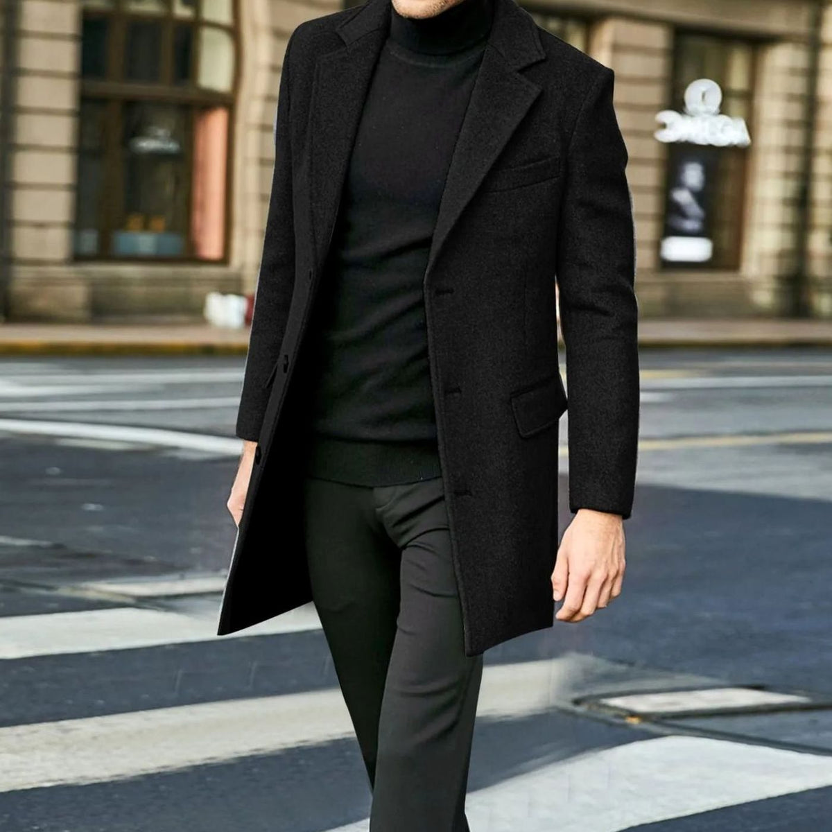 Men's Winter Coat | Tailored Notch-Lapel Fit