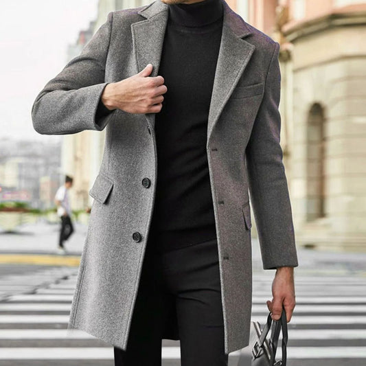 Men's Winter Coat | Tailored Notch-Lapel Fit