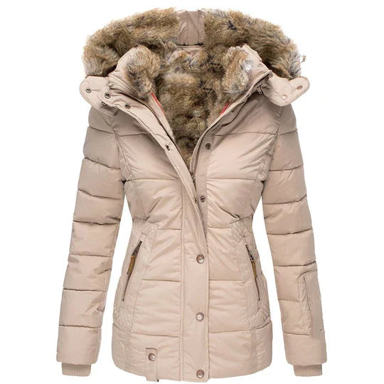 Men's Winter Jacket with Fur Hood | Quilted Warmth