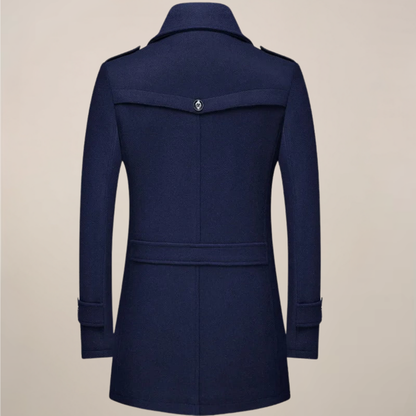 Men's Wool-Style Overcoat for Winter Wear