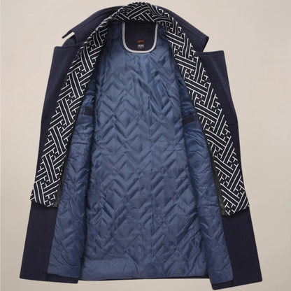 Men's Wool-Style Overcoat for Winter Wear
