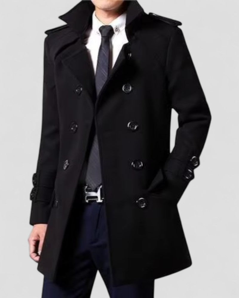 Men's Wool Trench Coat for Stylish Occasions
