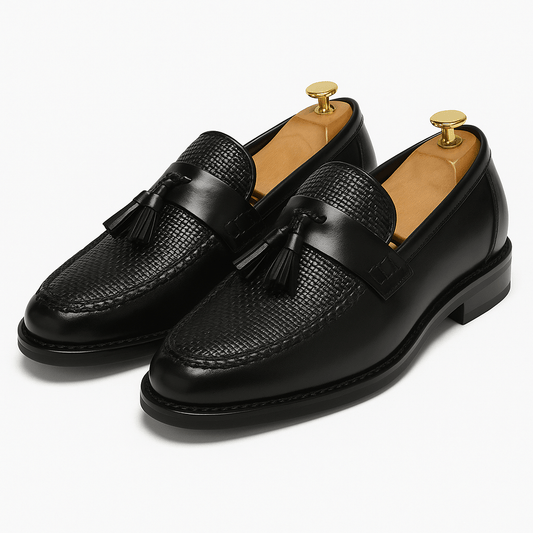 Men’s Woven Tassel Loafers – Chic Footwear for Any Occasion
