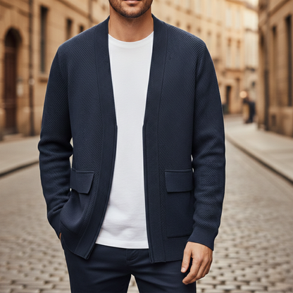 Men's Zip Cardigan | Warm Layering & Ribbed Cuffs