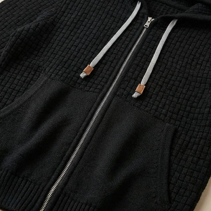 Men's Zip Up Hoodie Athletic Fit Heavy Duty Front with Deep Pockets