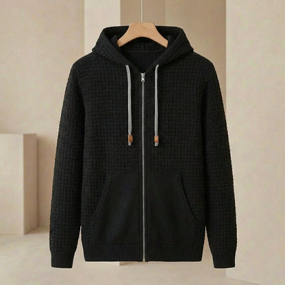 Men's Zip Up Hoodie Athletic Fit Heavy Duty Front with Deep Pockets