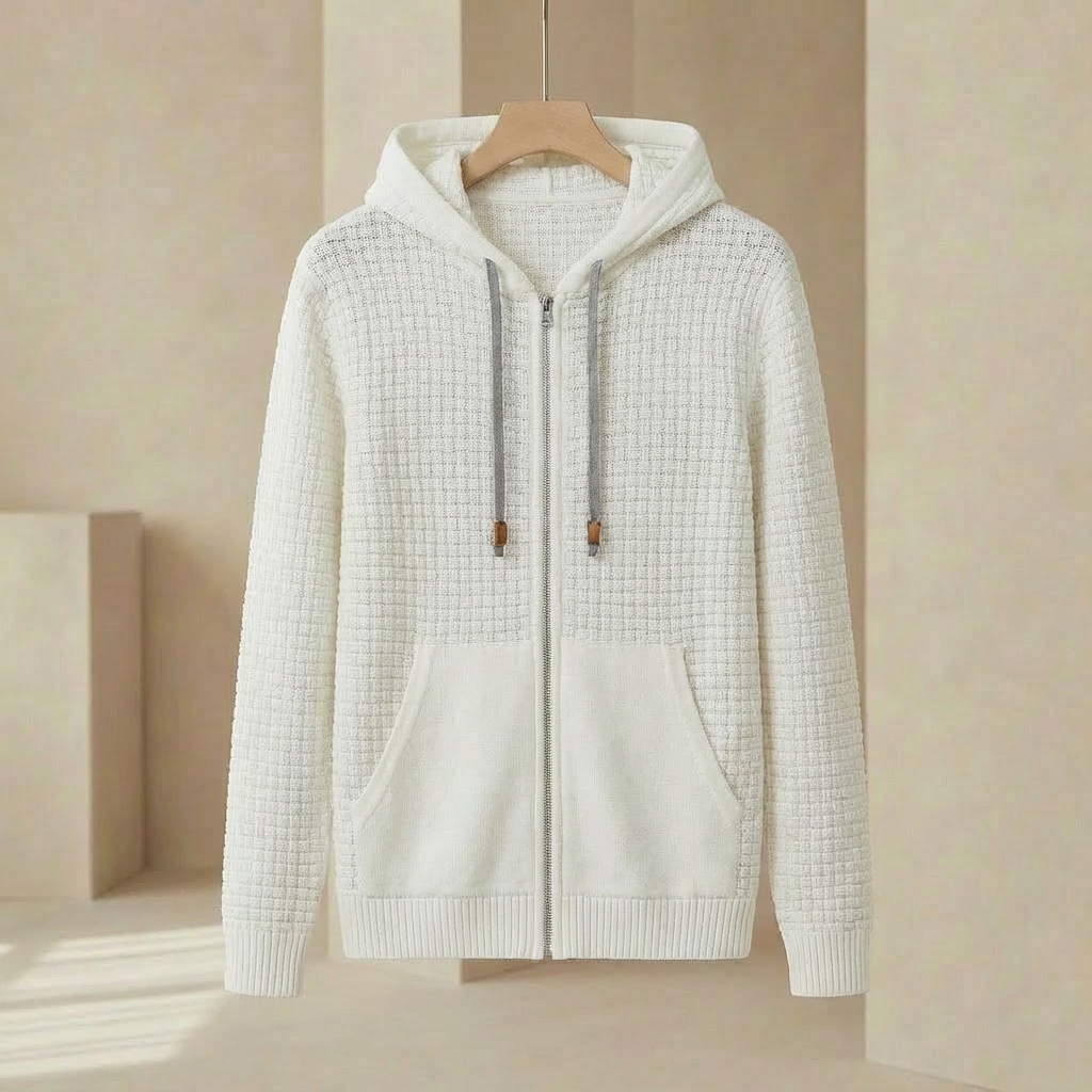 Men's Zip Up Hoodie Athletic Fit Heavy Duty Front with Deep Pockets