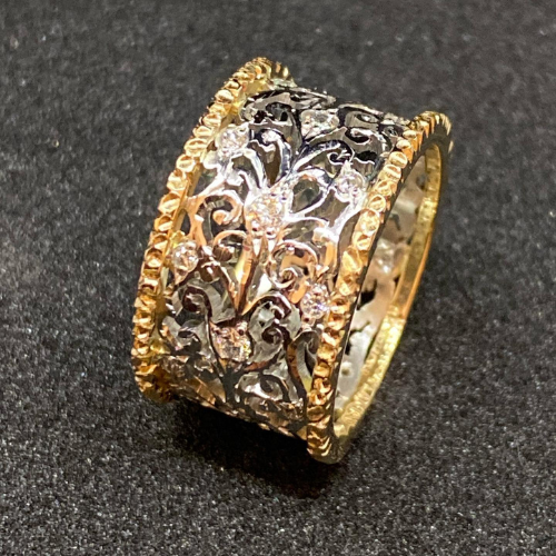 Mika - Vintage Ivy Band with Zirconia