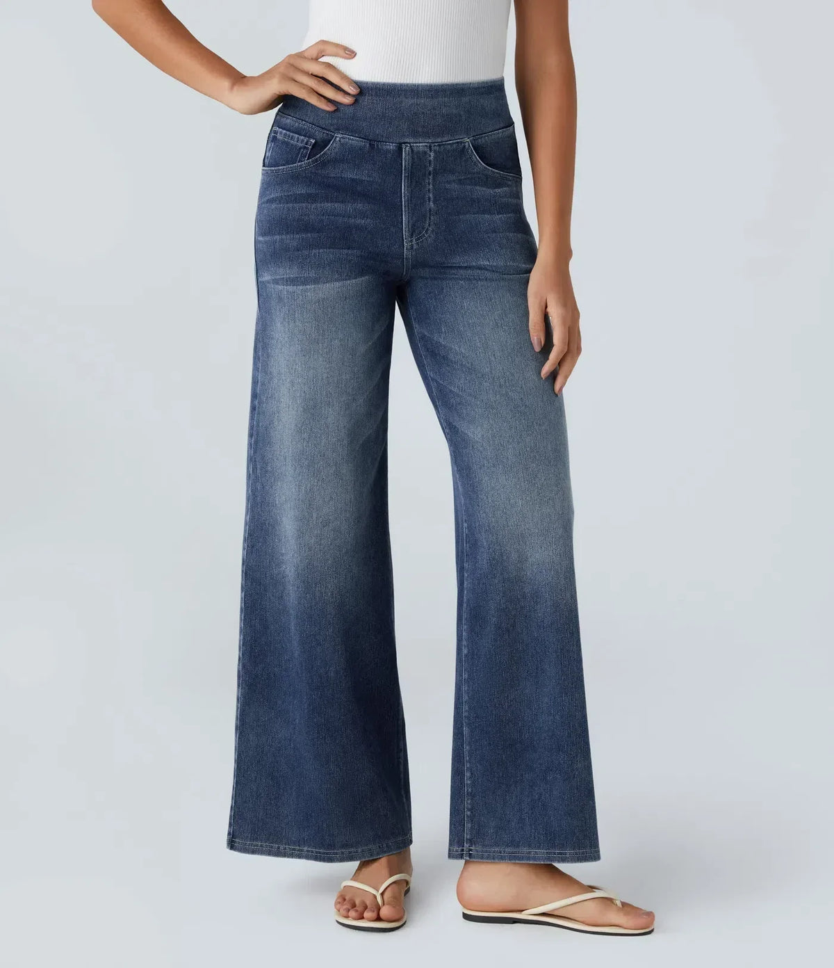 Women's High Rise Jeans Stretch Skinny Fit Trousers 1