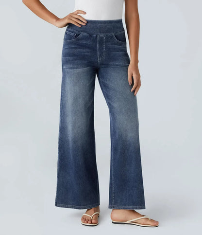 Women's High Rise Jeans Stretch Skinny Fit Trousers 1