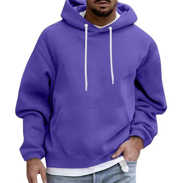 Men's Hoodie Relaxed Fit Kangaroo Pocket Pullover Top 8
