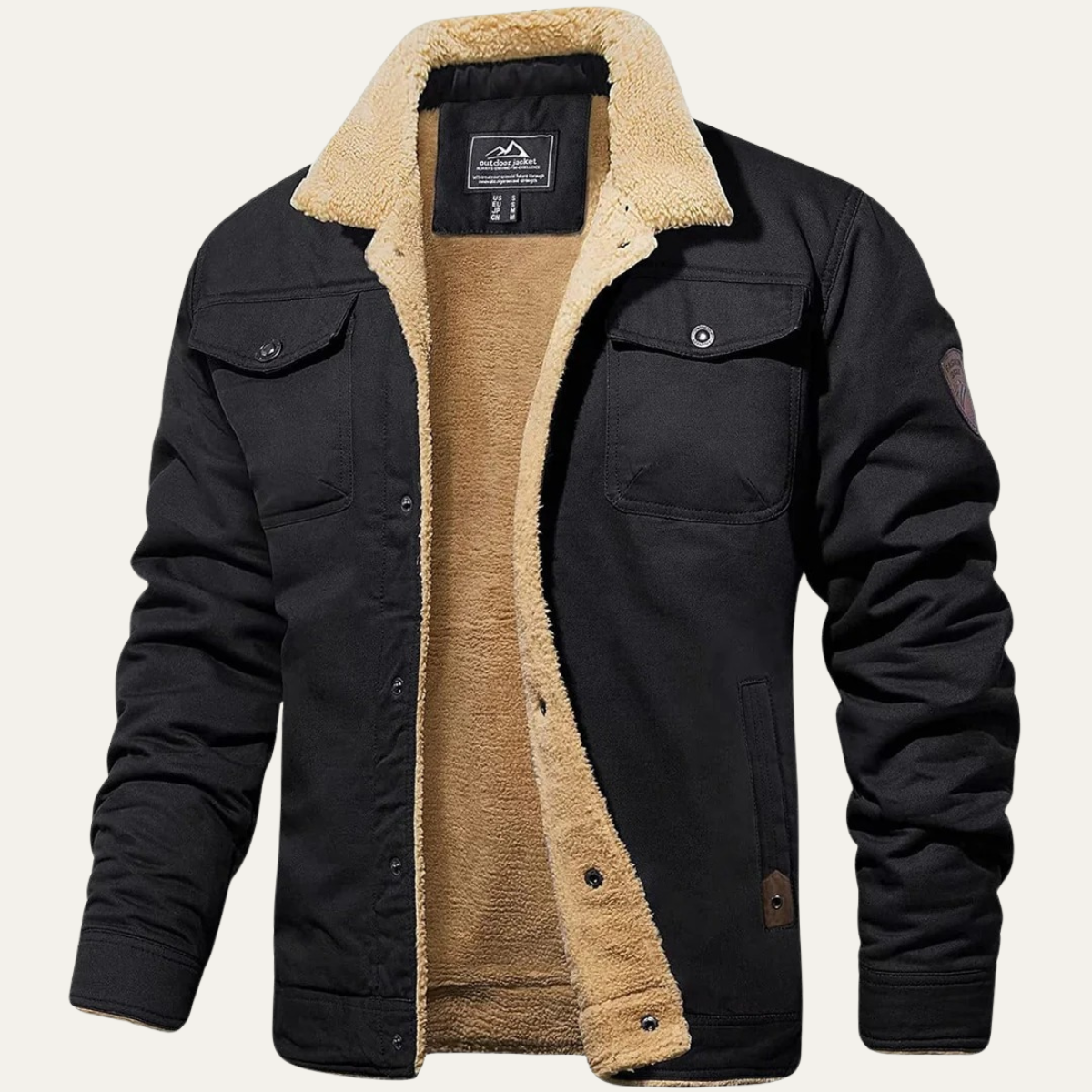 Men's Winter Coat Tailored Fit Multiple Pockets Warm 5