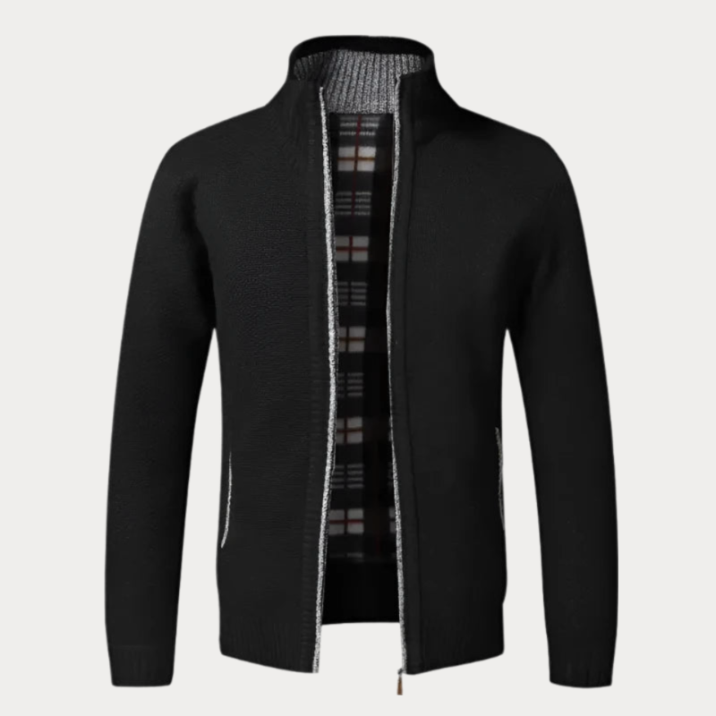 Men's Zip Up Cardigan Tailored Fit Knit Jacket Sweater 12