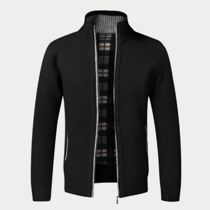Men's Zip Up Cardigan Tailored Fit Knit Jacket Sweater 12