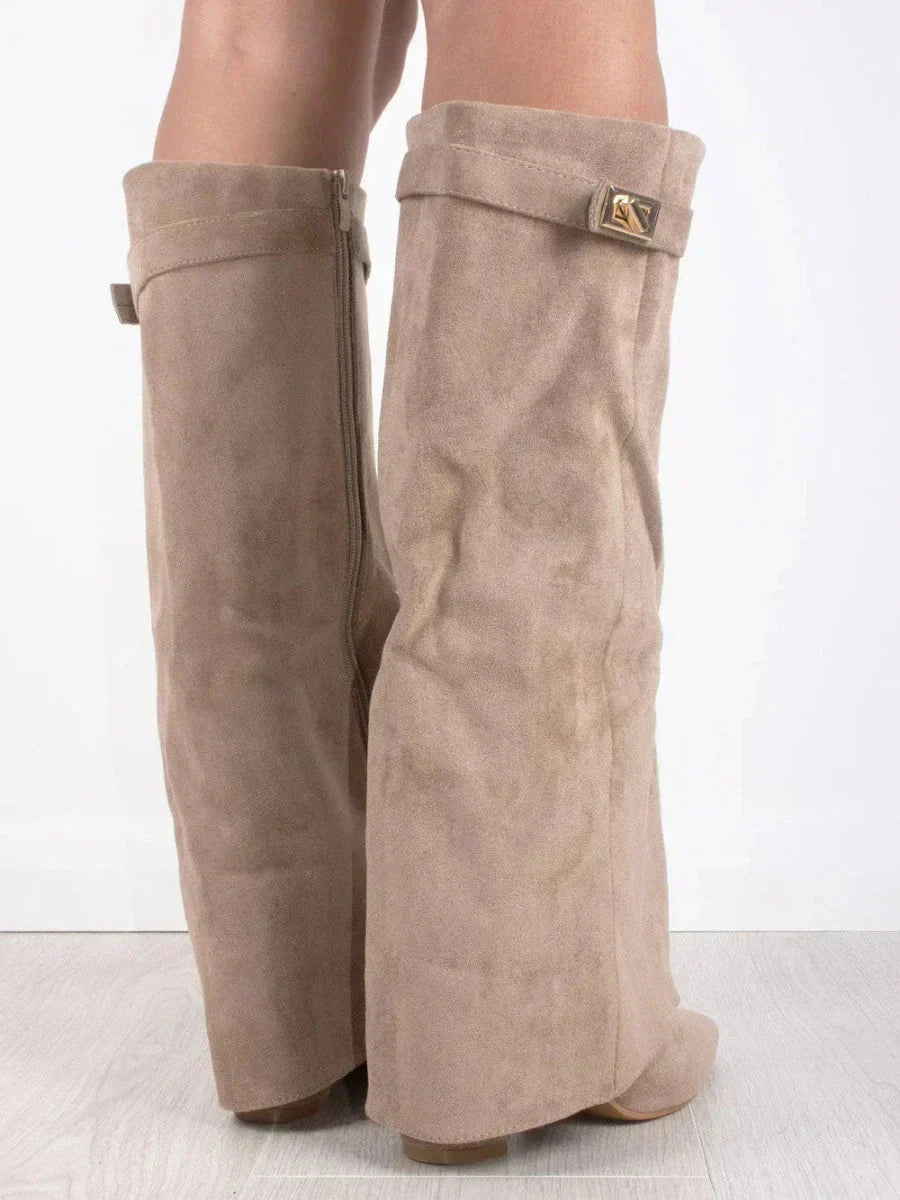 Olivia - Stylish Flap Knee-High Boots for Any Occasion