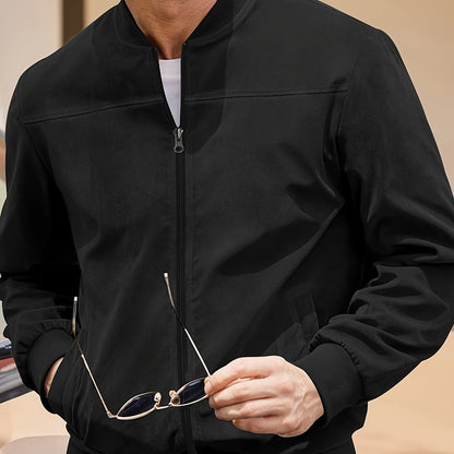 Men's Classic Fit Biker Jacket Modern Accents Coat 15